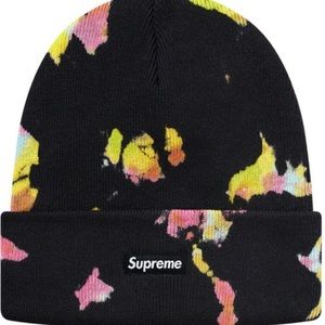 Supreme Splatter Dyed Beanie Black